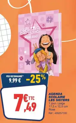 Bureau Vallée AGENDA SCOLAIRE LES SISTERS offre