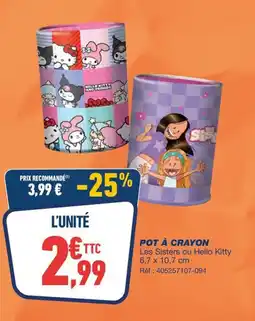 Bureau Vallée POT À CRAYON offre