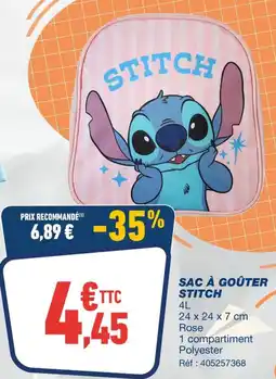 Bureau Vallée SAC À GOÛTER STITCH offre