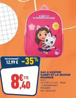 Bureau Vallée SAC À GOÛTER GABBY ET LA MAISON MAGIQUE offre