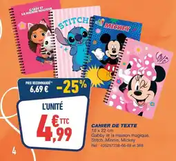 Bureau Vallée CAHIER DE TEXTE offre