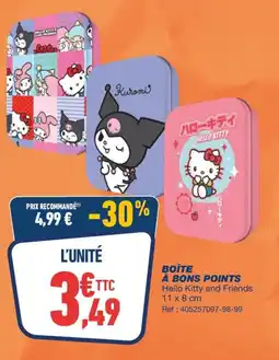 Bureau Vallée BOÎTE À BONS POINTS offre