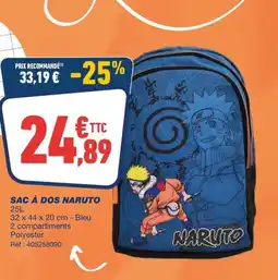 Bureau Vallée SAC À DOS NARUTO offre