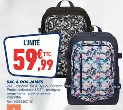 Bureau Vallée SAC À DOS JAMES offre
