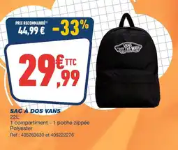 Bureau Vallée SAC À DOS VANS offre
