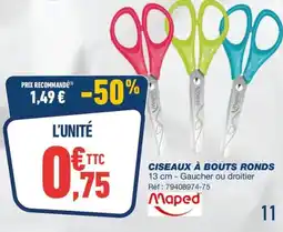 Bureau Vallée CISEAUX À BOUTS RONDS offre
