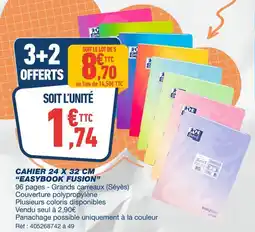 Bureau Vallée CAHIER EASYBOOK FUSION offre