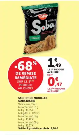 Super U NISSIN Sachet de nouilles soba offre