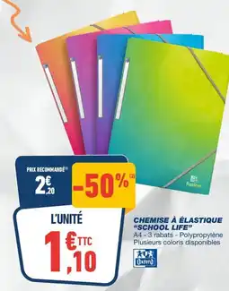 Bureau Vallée CHEMISE À ÉLASTIQUE SCHOOL LIFE offre