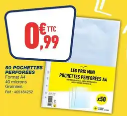 Bureau Vallée 50 POCHETTES PERFORÉES offre