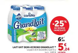 Super U GRANDLAIT Lait uht demi-ecreme offre