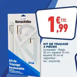 Bureau Vallée KIT DE TRAÇAGE 4 PIÈCES offre