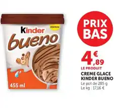Super U KINDER BUENO Creme glace offre