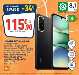 Bureau Vallée XIAOMI REDMI A5 4G offre