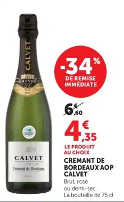 Super U CALVET Cremant de bordeaux aop offre