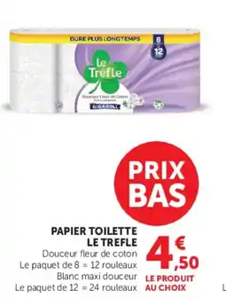 Super U LE TREFLE Papier toilette offre