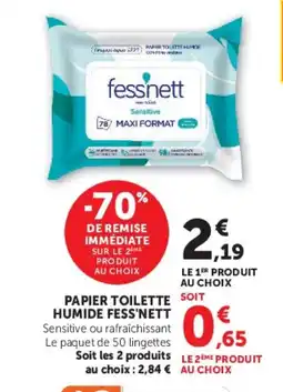 Super U FESSNETT Papier toilette humide offre