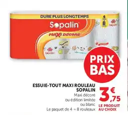 Super U SOPALIN Essuie tout maxi rouleau offre