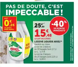 Super U ARIEL Lessive liquide offre