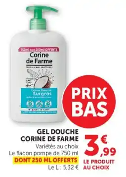 Super U CORINE DE FARME Gel douche offre