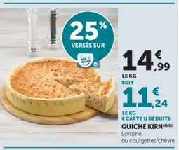 Super U Quiche kirn offre