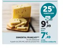 Super U Emmental français offre