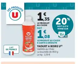 Super U U Yaourt a boire offre