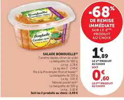 Super U BONDUELLE Salade offre