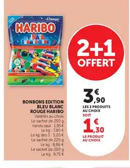 Super U HARIBO Bonbons edition bleu blanc rouge offre