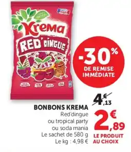 Super U KREMA Bonbons offre