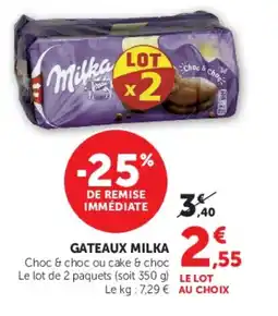 Super U MILKA Gateaux offre