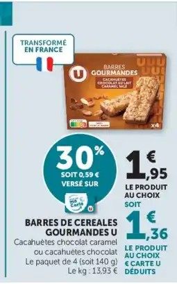 Super U U Barres de cereales gourmandes offre
