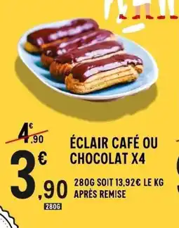 E.Leclerc Éclair café ou chocolat x4 offre