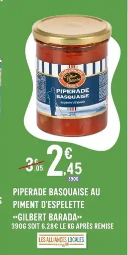 E.Leclerc GILBERT BARADA Piperade basquaise au piment d'espelette offre
