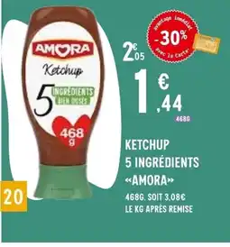 E.Leclerc AMORA Ketchup 5 ingrédients offre