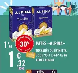 E.Leclerc ALPINA Pâtes offre