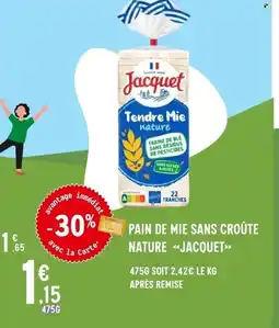 E.Leclerc JACQUET Pain de mie sans croûte nature offre