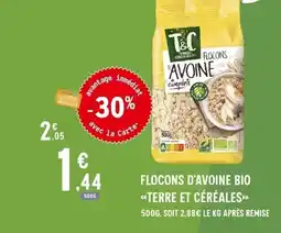 E.Leclerc TERRE ET CÉRÉALES Flocons d'avoine bio offre