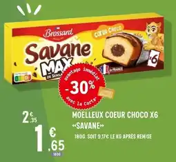 E.Leclerc SAVANE Moelleux coeur choco x6 offre