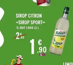 E.Leclerc SIROP SPORT Sirop citron offre