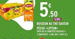 E.Leclerc LIPTON Boisson au thé saveur pêche offre