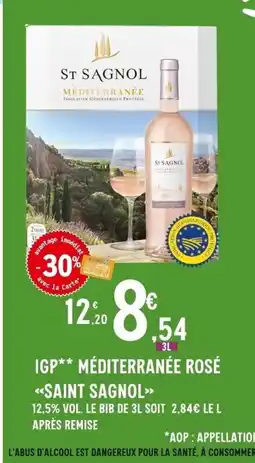E.Leclerc SAINT SAGNOL Igp méditerranée rosé offre