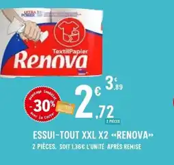 E.Leclerc RENOVA Essui-tout xxl x2 offre