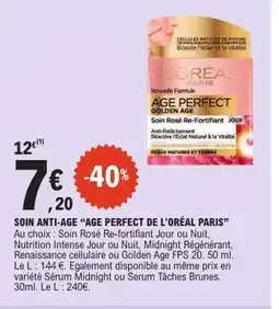 E.Leclerc AGE PERFECT DE L'ORÉAL PARIS Soin anti age offre