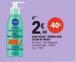 E.Leclerc Soin visage derma skin clear de nivea offre