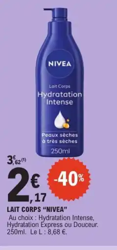 E.Leclerc NIVEA Lait corps offre