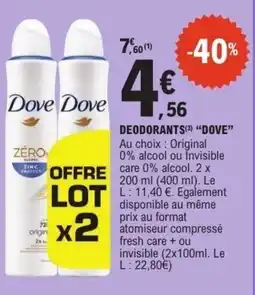E.Leclerc DOVE Deodorants offre