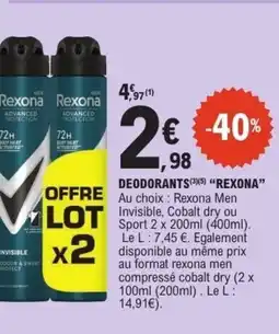 E.Leclerc REXONA Deodorants offre