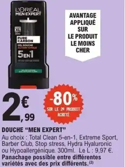 E.Leclerc MEN EXPERT Douche offre