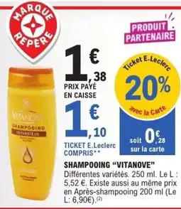 E.Leclerc VITANOVE Shampooing offre